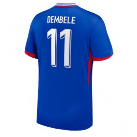 Frankrike Ousmane Dembele #11 Hjemme skjorte EM 2024 Kortermet